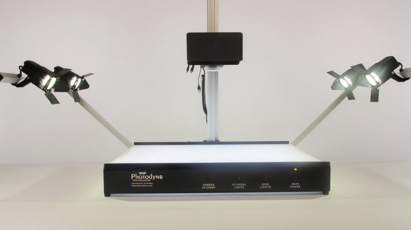 V700 LED Light Table with camera column and side lighting